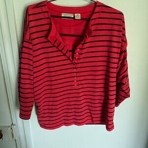 Red with Black Stripes Top International Sportswear Stefano 22W 42